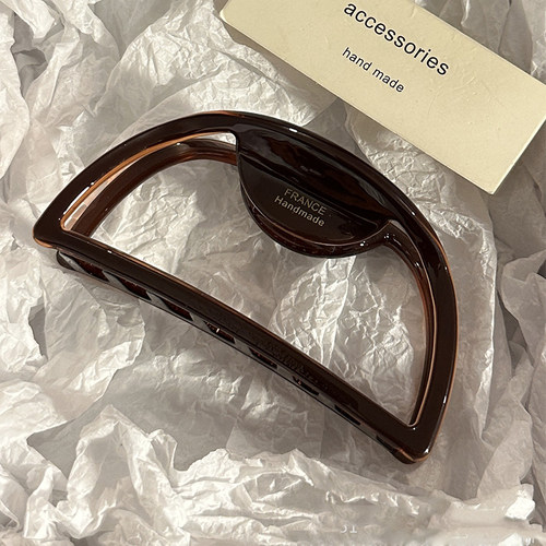 妮可同款气质醋酸抓夹女新款镂空盘发后脑勺大号鲨鱼夹发饰马尾夹