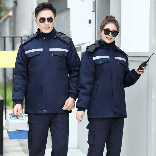 冬季工作服棉衣男女棉袄保暖防寒