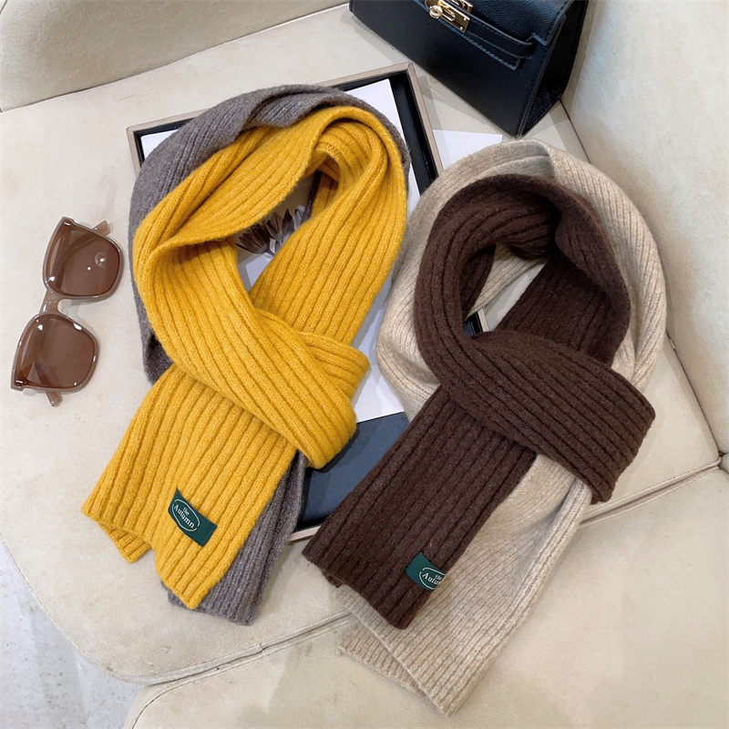 秋冬季羊毛混纺围巾女保暖围脖