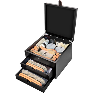 法国famaco皮鞋护理套装鞋油鞋蜡鞋乳真皮保养油擦鞋工具收纳盒