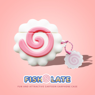 防摔可爱蓝牙耳机壳3软壳 Plus保护套m2s可爱m2 适用于倍思Baseus M2s耳机套pro分体M3卡通鱼板硅胶M2壳W04