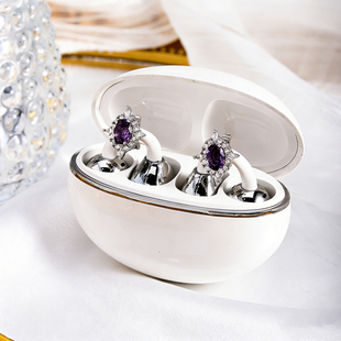 紫色锆石耳机夹钻扣卡扣小众时尚百搭耳机配饰适用FreeClip2满钻