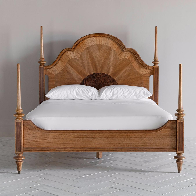 美式乡村杨木床北美纯美