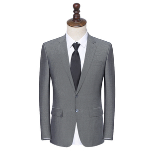 职业西装 商务正装 61031 春秋款 鸟家西服男灰色两粒扣贝壳扣修身