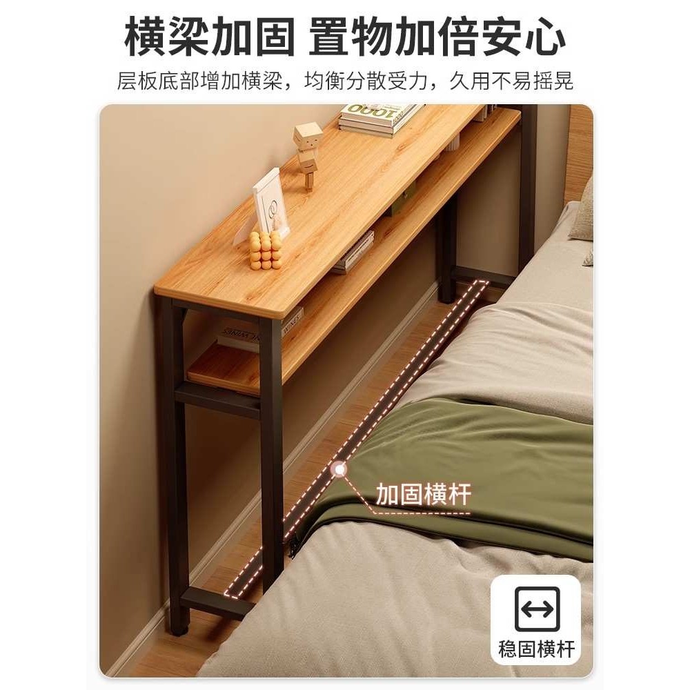 墙边小窄桌床边窄夹缝柜卧室床边桌靠墙收纳柜床尾一字长条窄桌,3C数码配件,USB灯,淘宝优惠券,粉丝福利购,淘宝优惠卷