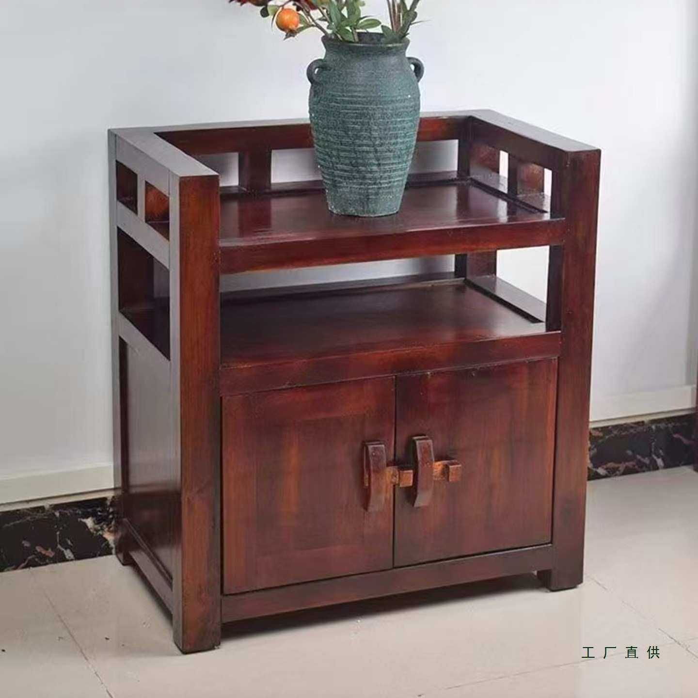 实木餐边柜新中式茶边柜茶水柜子角几储物柜茶具收纳置物架可移动,3C数码配件,USB灯,淘宝优惠券,粉丝福利购,淘宝优惠卷