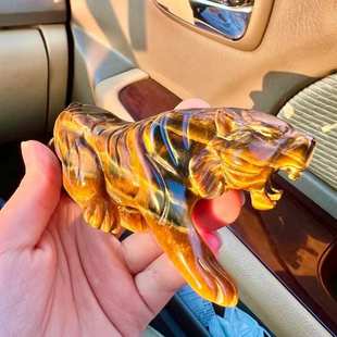 Natural Statue Gemstone Yellow Crystal Eye Tiger