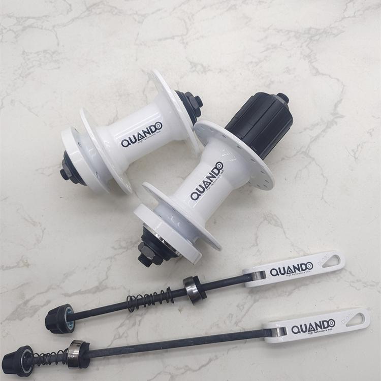 白色32孔碟刹卡飞花鼓铝合金昆滕前后花鼓山地车自行车卡式附快拆