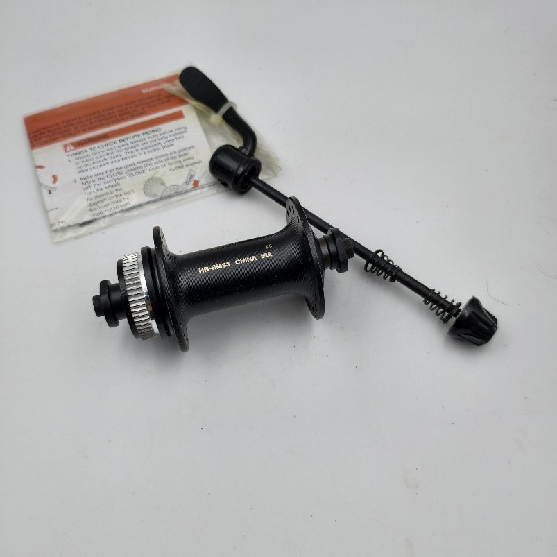 自行车前花鼓32/36孔中锁碟刹RM33喜马诺开裆100mm前轴皮花鼓轮毂