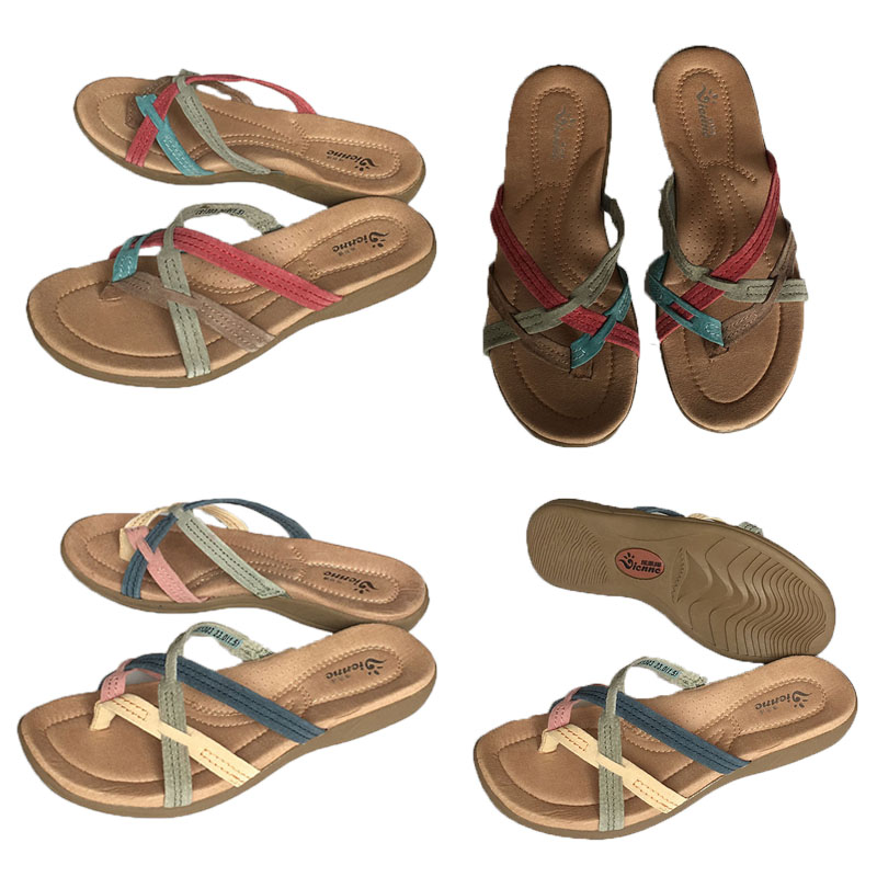 一字低跟户外青年时尚红潮人字拖