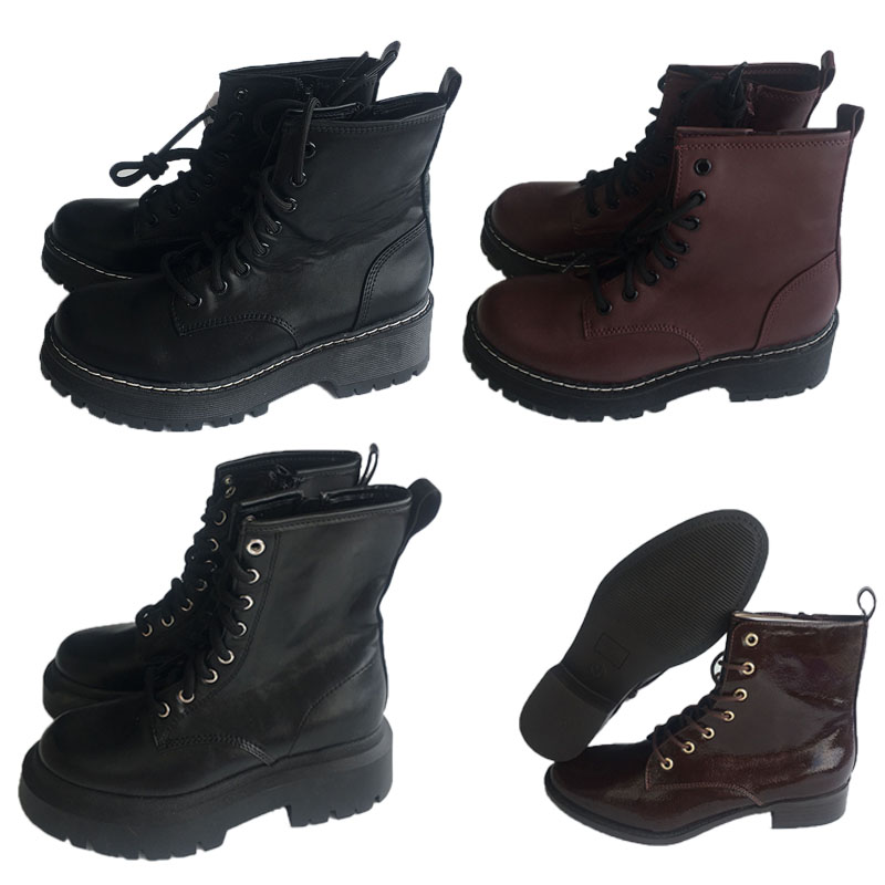 2025秋冬季中高跟短靴外贸女鞋时尚百搭套脚鞋舒适短靴37一43码