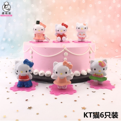 kt摆件烘焙生日蛋糕装饰儿童卡通