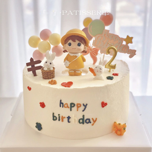 儿童蛋糕装饰摆女孩子生日插件