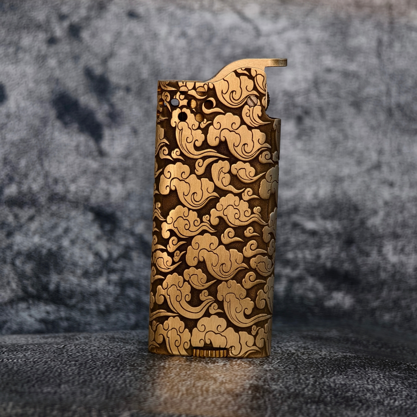 煤油打火机老伙计手工黄紫铜弹射