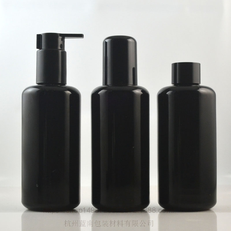 满29元包邮120 200ML黑紫晶瓶配压泵头 盖 乳液瓶雾喷瓶化妆瓶