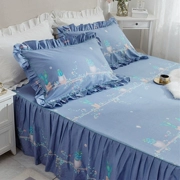 Váy ngủ cotton ba mảnh trượt đơn mảnh trải giường 1,5m1,8 m 2 Bộ đồ giường cotton châu Âu - Váy Petti