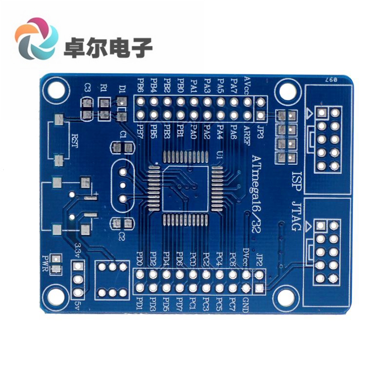 PCB空板 AVR ATmega16/32 开发板 学习板 最小系统板