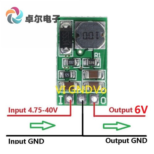 DC-DC Buck Step Down Converter 6V  不焊接 DD4012SA