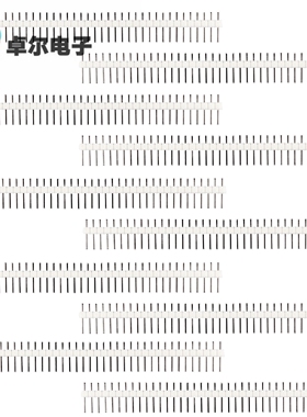 10条 1X40P 白色 单排排针 2.54MM间距 普通单排插针