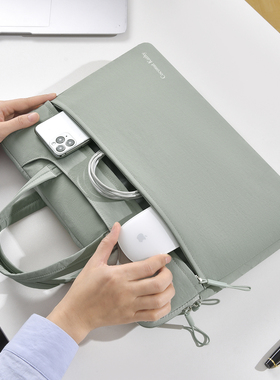 适用联想笔记本电脑包小新air14plus手提pro15点6thinkbook16包女yoga13s寸14s手提包原装男thinkpad x13英寸