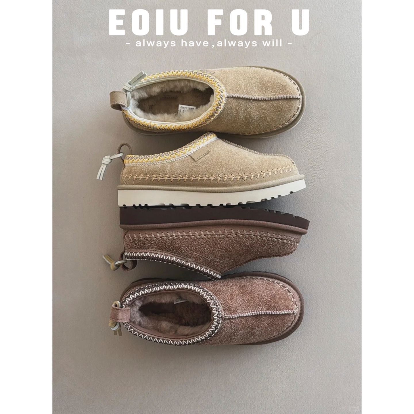 塔斯曼民族风包头拖麦穗雪地靴女