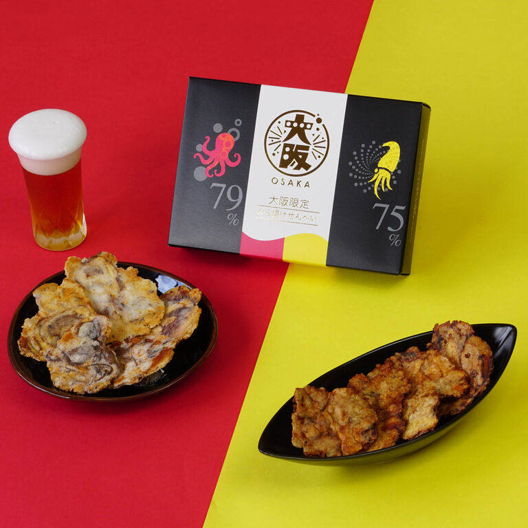 日本进口代购大阪限定鱿鱼煎饼章鱼烧下酒菜东京海鲜仙贝零食礼盒