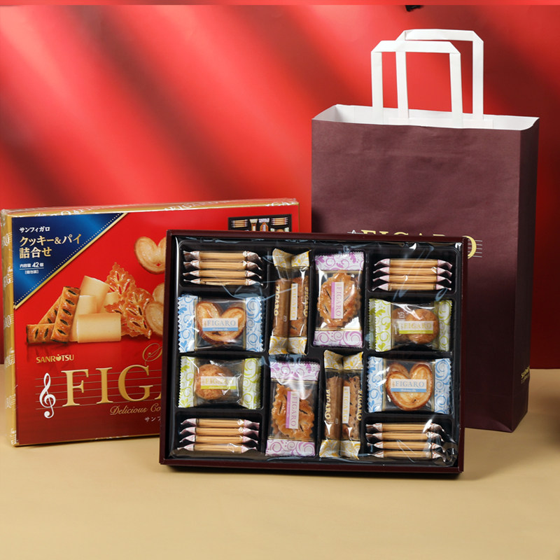 日本进口三立曲奇夹心饼干礼盒蛋卷装糕点零食伴手礼蝴蝶酥提子酥