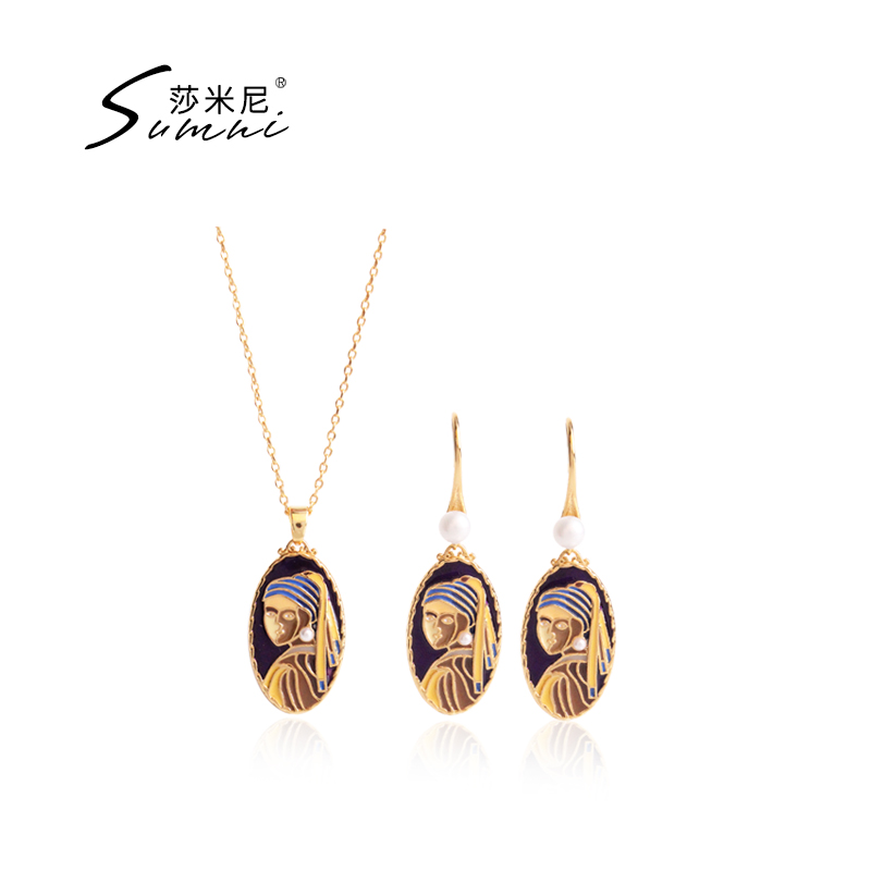sumni珐琅滴釉女文艺复古
