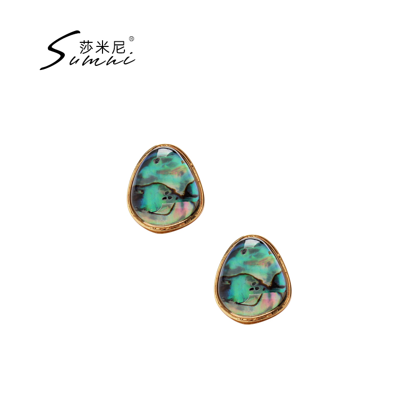 sumni/莎米尼18k包金彩色贝壳女