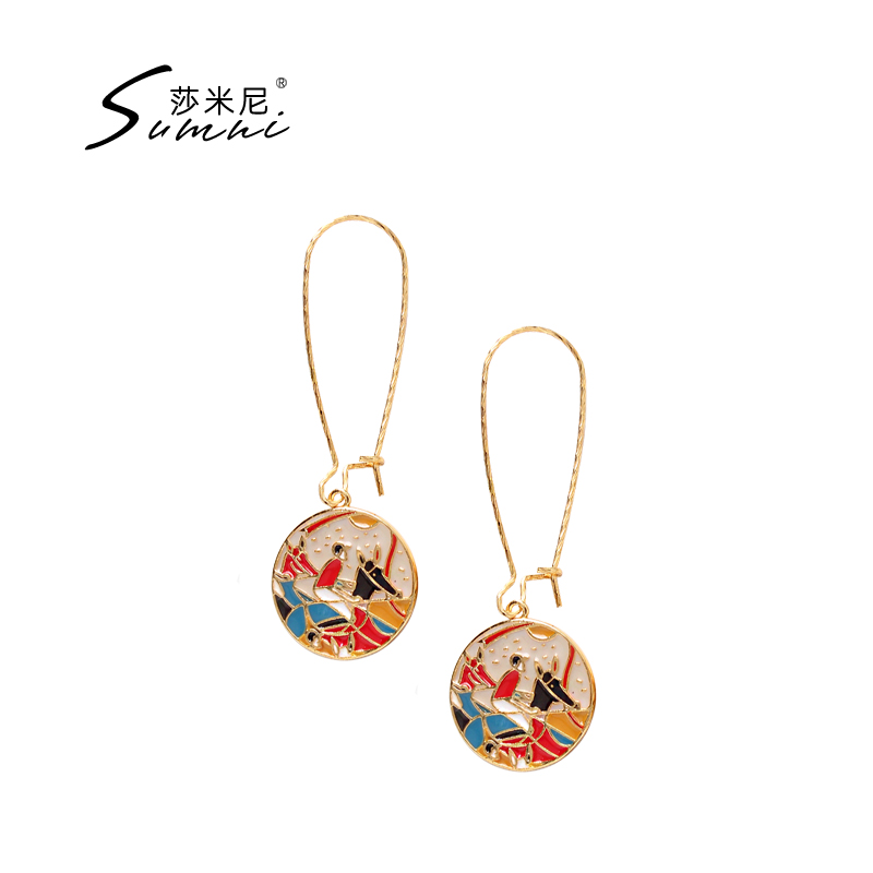 sumni/莎米尼春款18k18K包金珐琅