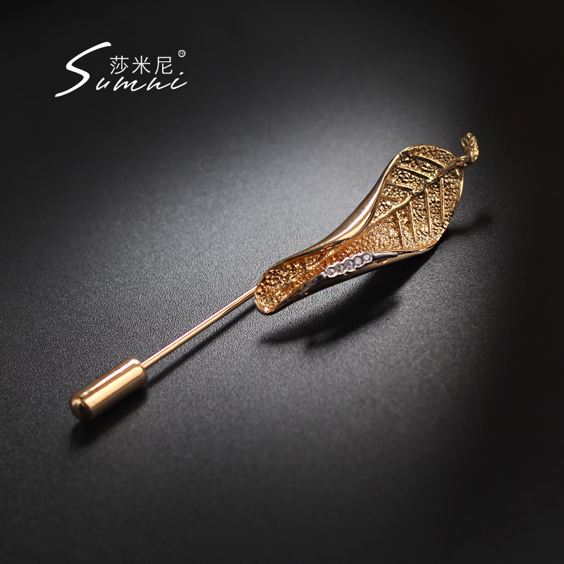 莎米尼18k包金树叶简约chic配饰