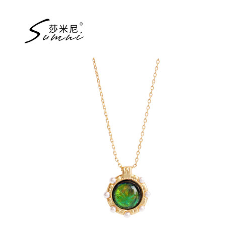 sumni铜仿欧泊女文艺复古