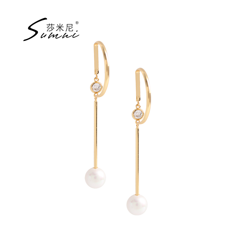 sumni莎米尼18k包金女银耳环