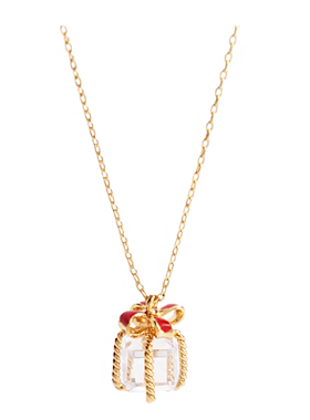 sumni/18K包金珐琅滴釉礼盒吊坠锁骨链女简约项链闺蜜女朋友礼物