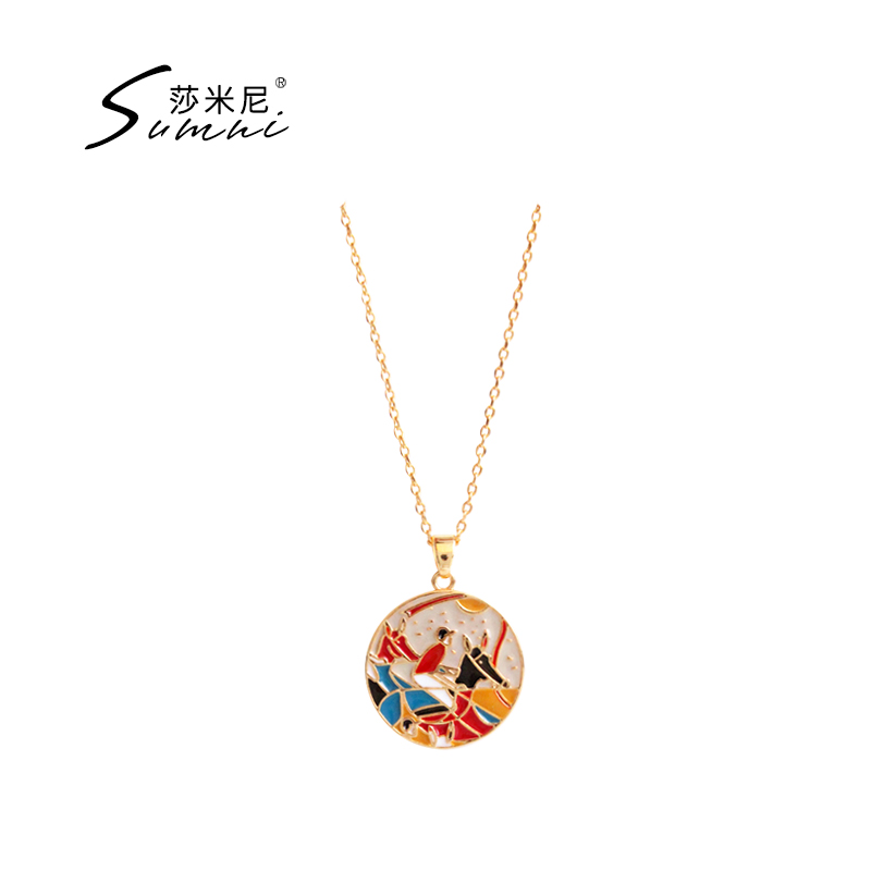 sumni铜珐琅滴釉女文艺复古