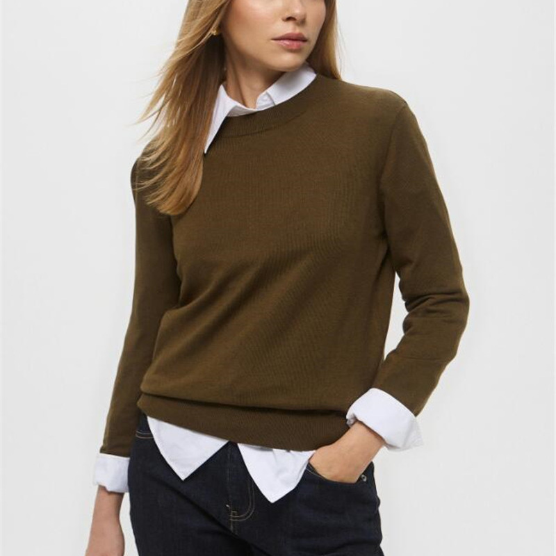 外贸原单桑蚕丝混纺女装针织衫