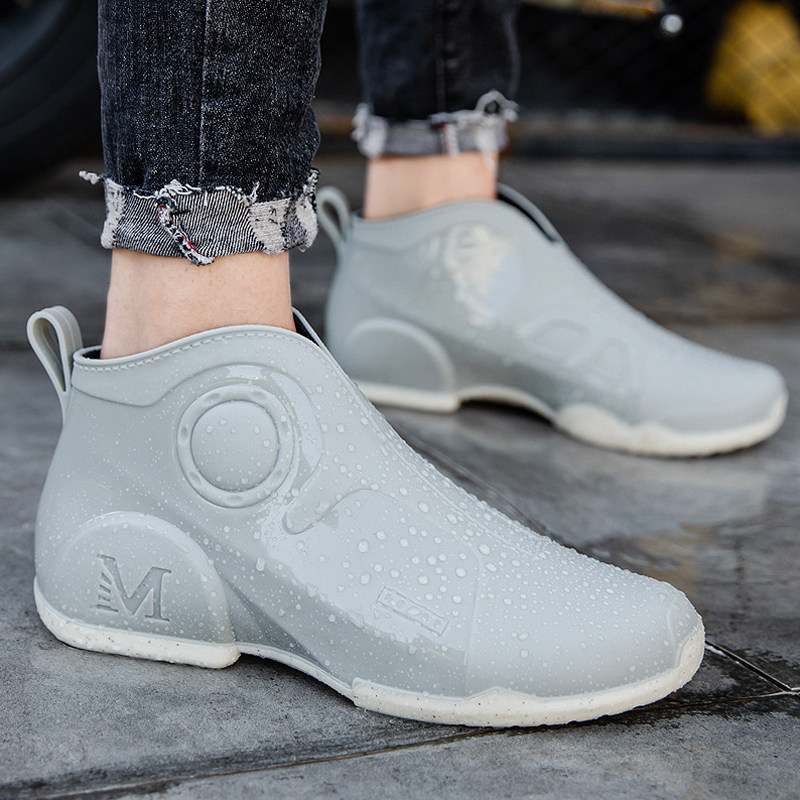 新款秋冬雨鞋男款防滑耐磨短筒防水鞋靴子低帮套筒胶鞋男士钓鱼