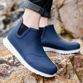 钓鱼鞋 低筒夏雨鞋 水靴 户外短筒休闲防滑雨靴套鞋 胶鞋 男防水鞋 男款