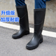 防水鞋 夏长筒雨鞋 非过膝长靴水鞋 男高筒耐磨工作鞋 男防滑胶鞋 男士