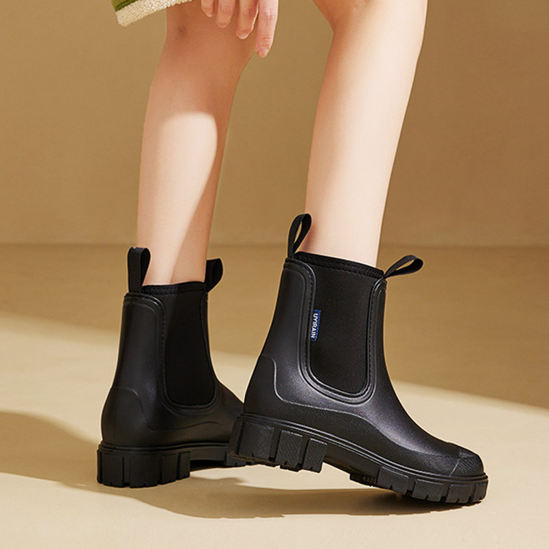 春夏雨鞋女款2026新款成人胶鞋水鞋女式防水防滑厚底雨靴马丁靴子