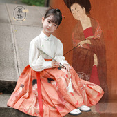 亲子中国风 改良汉服马面裙套装 本格原创汉服女童古风秋款 长袖