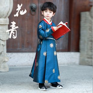 本格原创儿童汉服2026春夏新款改良中国风明制圆领袍男童帅气宝宝