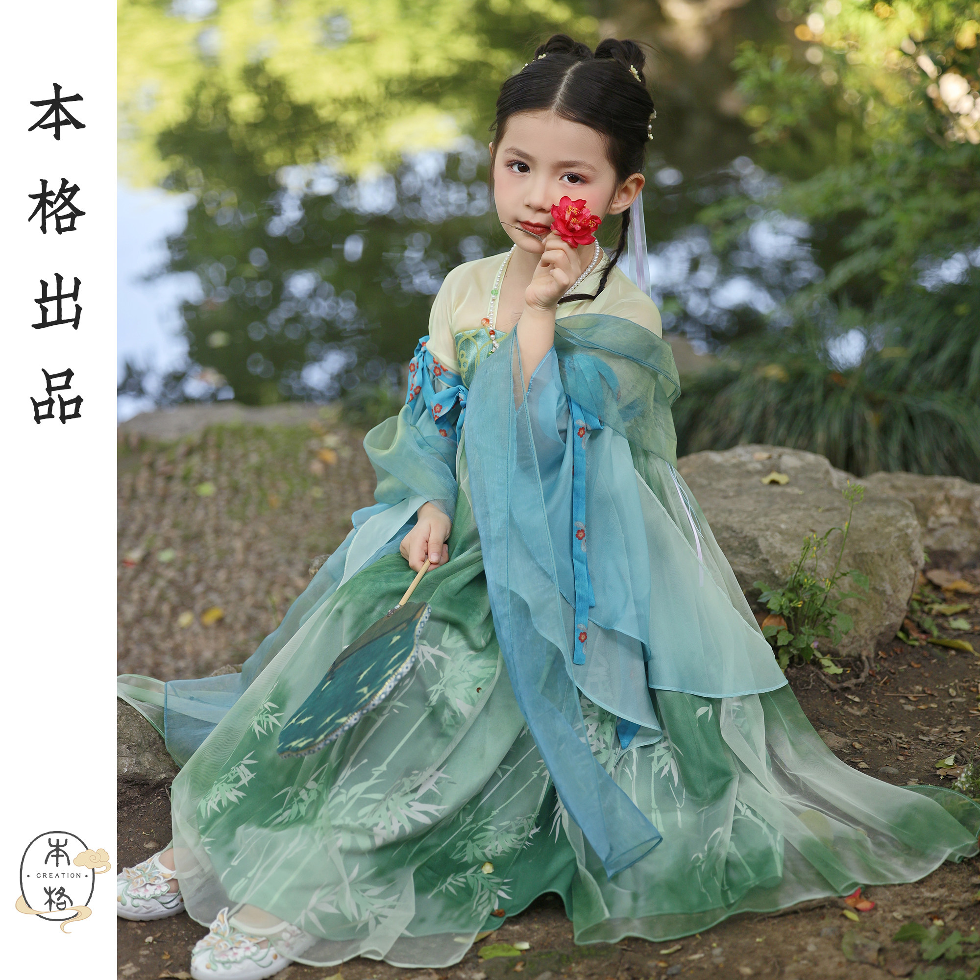本格汉服女童夏2026新款古风超仙日常可穿女童汉服连衣裙古装