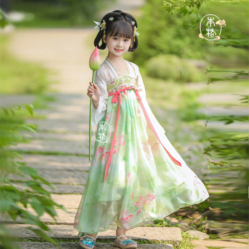 本格出品薄夏女童古风襦裙