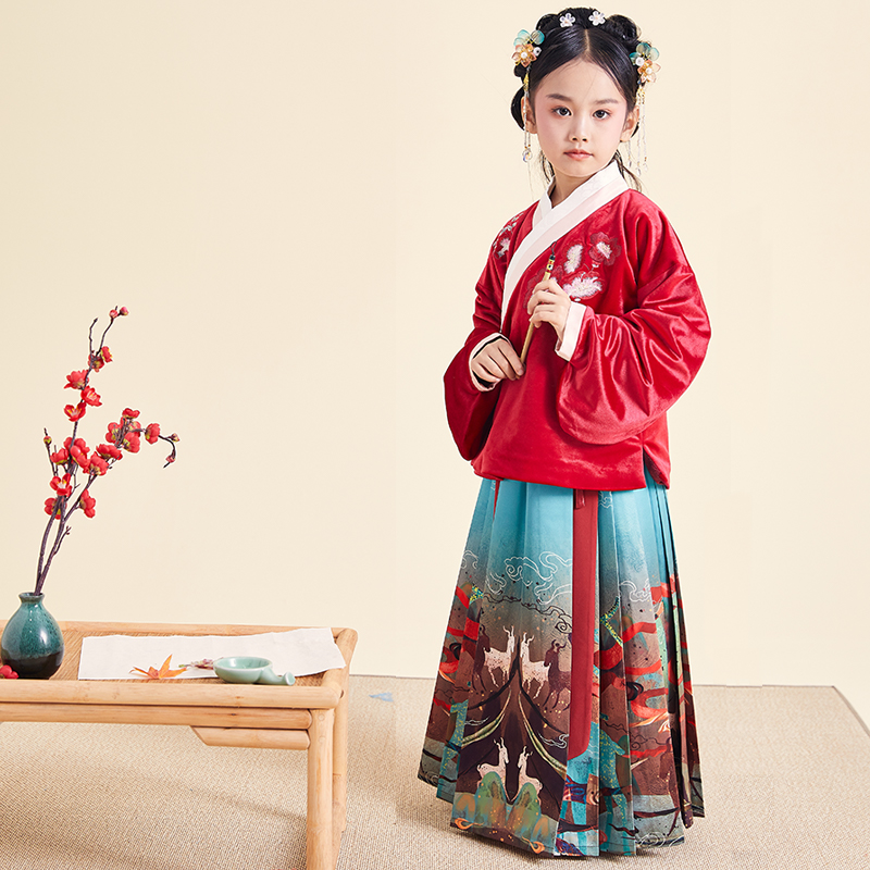 本格原创汉服女童秋装重工长袖