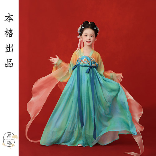 汉服女童国风古装日常唐制