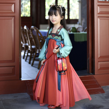 本格原创女童汉服春季新款儿童汉服襦裙女童古装超仙中国风春夏