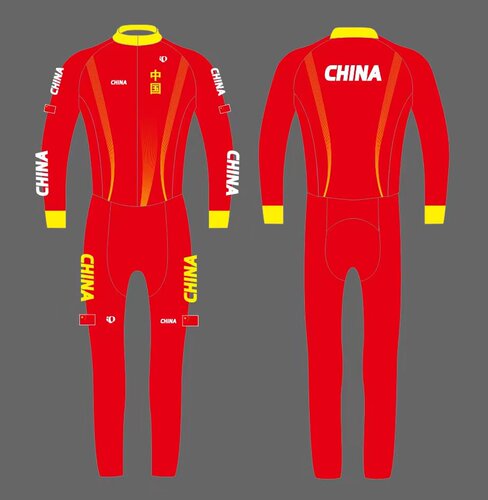 儿童轮滑服极客狮速干高弹中国风