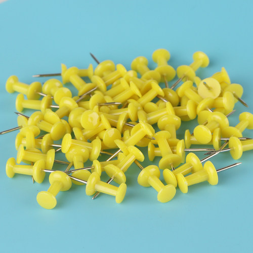 100枚黄色工字钉创意绘画图钉