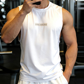 运动健身衣服男宽松工字坎肩速干上衣无袖 t恤衣跑步训练宽松背心